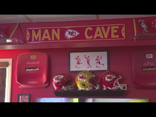 Kansas City Chiefs fans show off at-home viewing, fan caves