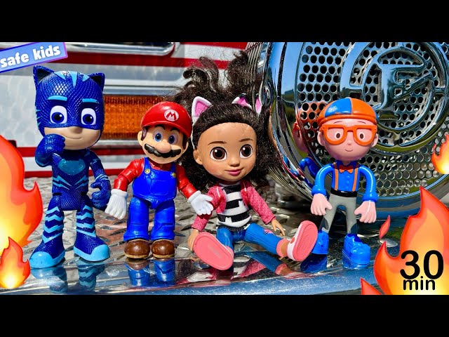 Preschool Toddler Learning through Play! Gabbys Dollhouse, Super Mario, Blippi and PJ Masks toys