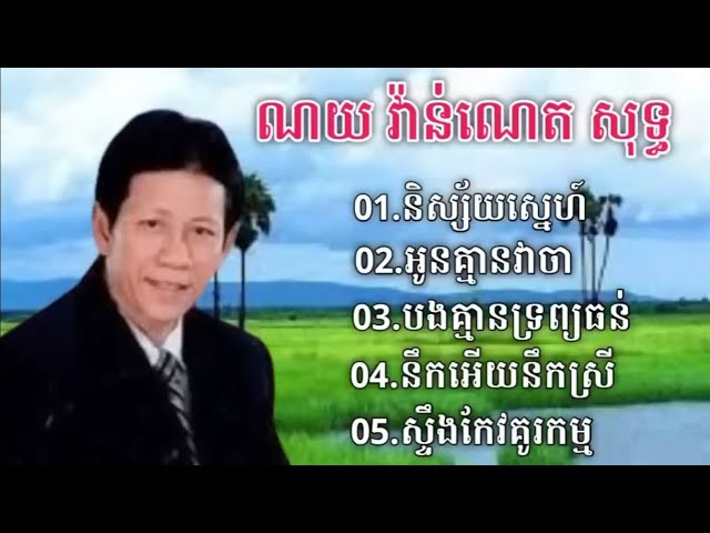 ជ្រើសរើសបទពីរោះៗ 🎶🎵 ណយ វ៉ាន់ណេត សុទ្ធ l Noy Vannet old songs