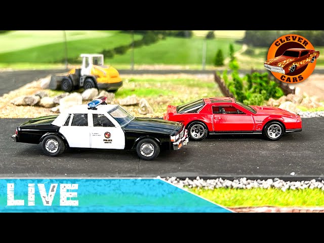 1/64 Diorama full of Diecast Model Cars: Ferrari, Mustang, Audi, Subaru, Mercedes, Corvette