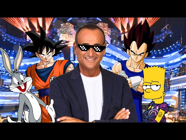 Sanremo 2025 con le Voci dei Cartoni Animati! (GOKU, VEGETA, YUGI, BART e altre Canzoni)