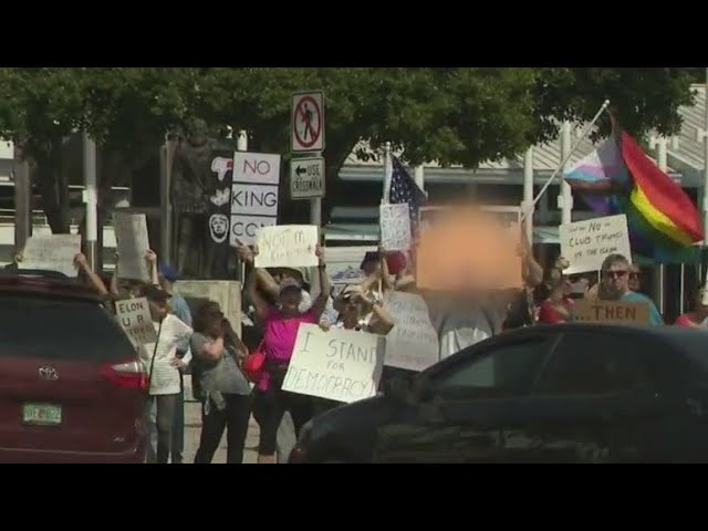 South Florida protesters rally against Trump policies on "No Kings Day"