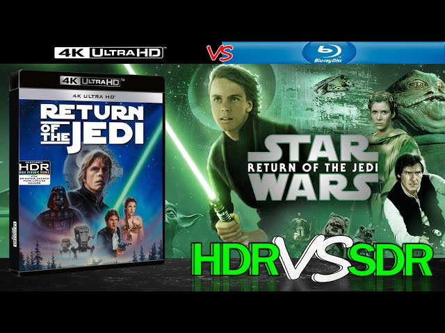 Star Wars Episode VI Return of the Jedi 1983 HDR ANALYSIS 4K Blu Ray vs 1080p BD SDR 100nits