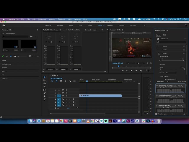 Adobe Premiere Pro - Add Stock Music in Seconds