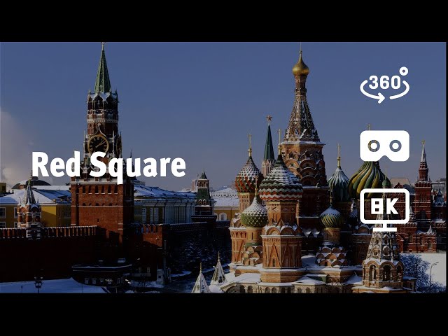 Red Square, Moscow, Russia. The main square of the country (VR video 360 8K)