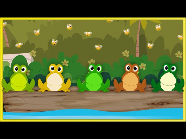 Five Little Speckled Frogs | Nursery Rhyme