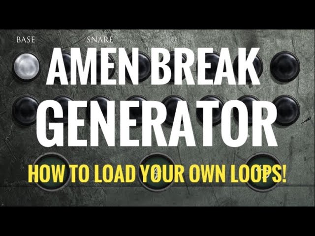 Amen Break Generator: Load Your Own Loops and Samples