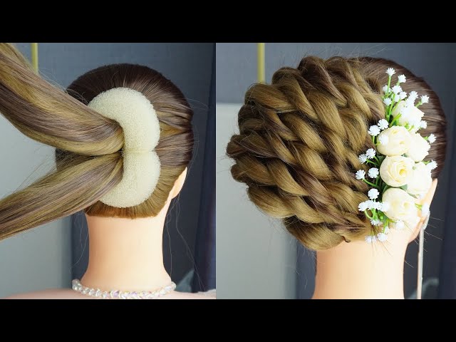 Easy French Roll Hairstyle Step By Step | French Bun Hairstyles For New Year