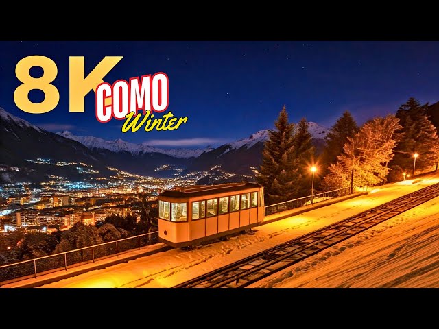 🇮🇹 8K Como in winter by night 🌃: fantastic idea 💡 among the things to do in Como in winter by night