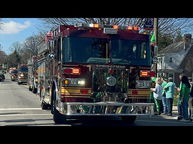 2024 Springfield St. Patrick’s Day Parade - Fire Trucks Lights & Sirens (St. Patrick’s Day Special)