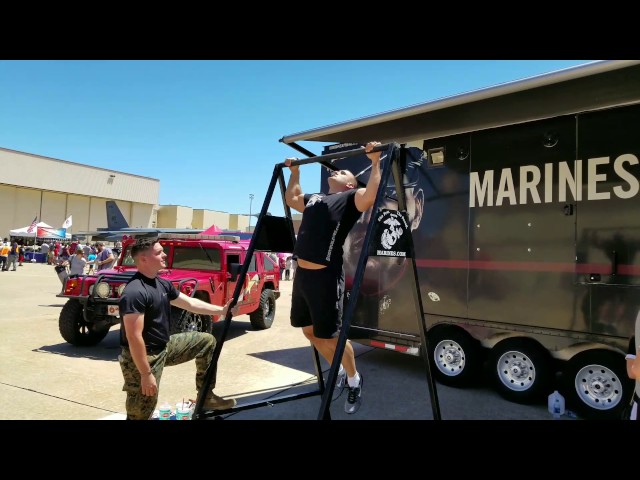 26 Marine pull-ups Tinker Airshow OKC 2017