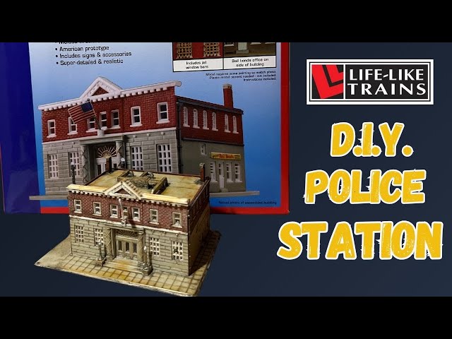 Life Like N Scale Police Station! D.I.Y. Assembling & Weathering  🛠️ Model Railroad Build 🚂