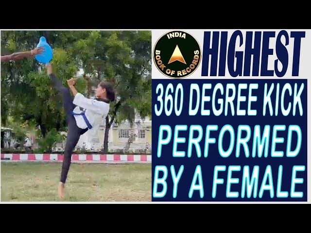 Highest 360 degree kick performed by a female