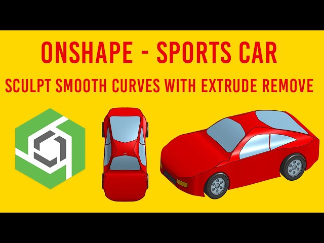 🚗 Onshape Tutorial: Design a Curved Sports Car with Spline & Extrude Remove 🛠️