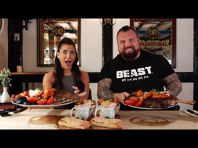 ‘THE BEAST’ 100oz UNDEFEATED STEAK CHALLENGE @eddiehallwsm | @LeahShutkever