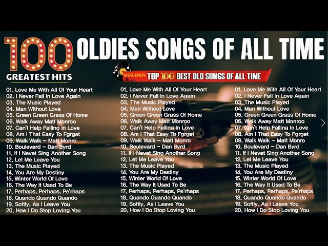 Golden Oldies Greatest Hits 50s 60s 70s | Top 100 Old Love Greatest Legendary - Elvis, Engelbert