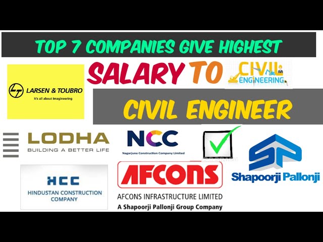 Which company pay high salary to civil engineer ||Top 7 company pay high salary to civil engineer.