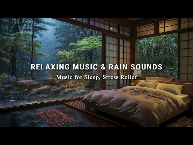 Deep Sleep Music - Relaxing Piano Music with Warm Bedroom + Rain Sounds for Sleep (No Mid-roll Ads)