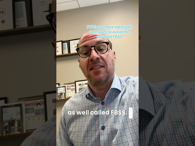 POV you have back pain and want to avoid the dreaded FBSS