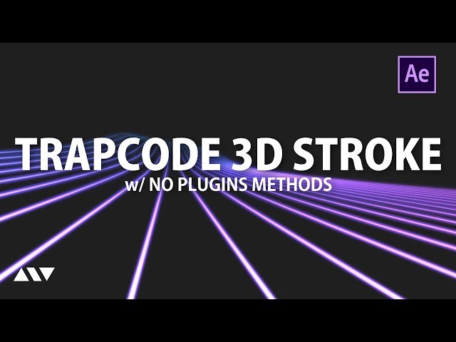 After Effects Tutorial - Trapcode 3D Stroke + Stroke