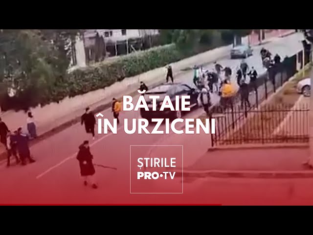 Momentul răfuielii din Urziceni, surprins de o cameră de supraveghere