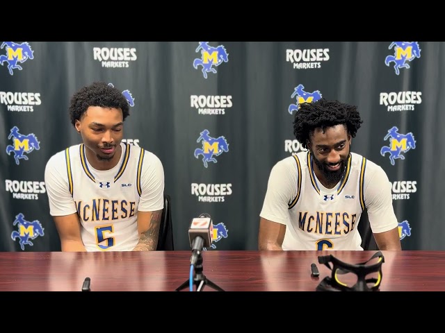 Joe Charles and Javohn Garcia postgame vs  UIW