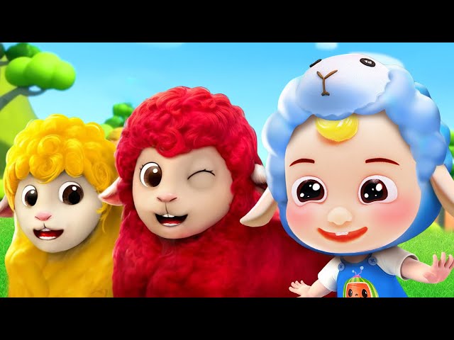 Baa Baa Black Sheep 🐑 Baa Baa Colorful Sheep | Farm Animals | CoComelon Kids Songs & Nursery Rhymes