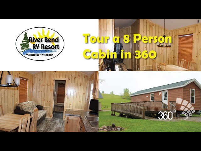 360 Tour of the 8 Person Cabin at River Bend RV Resort in Watertown Wisconsin