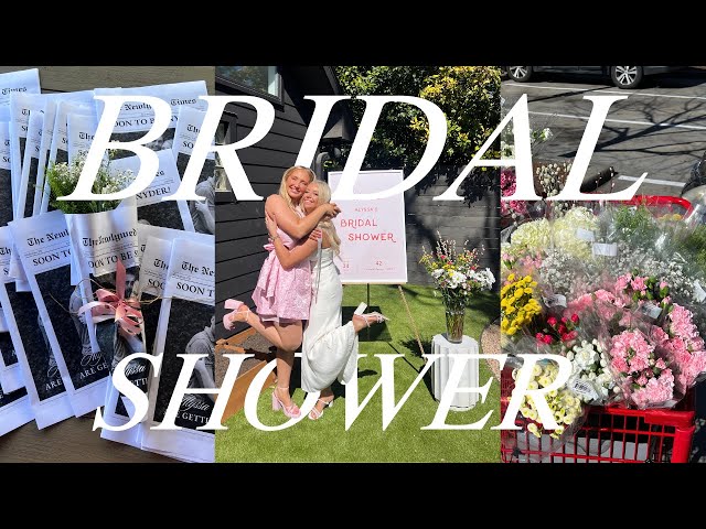 HOST A BRIDAL SHOWER WITH ME | Decor, DIY Flower Bar, Custom Newspaper & Budget Tips