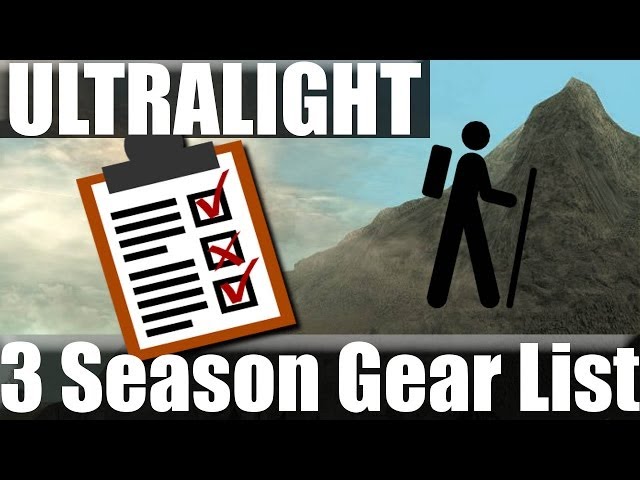 Ultralight Backpacking Gear List