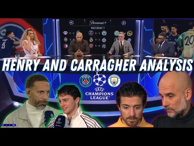 UCL PSG vs. Manchester City 4-2 | Thierry Henry and Jamie Carragher Post-Match Analysis