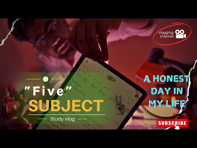 5 subject one day || A honest day in my life || daily study vlog…