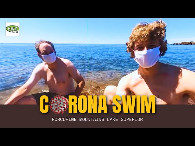 Porcupine Mountains Lake Superior - Corona Swim (360 Video, VR)