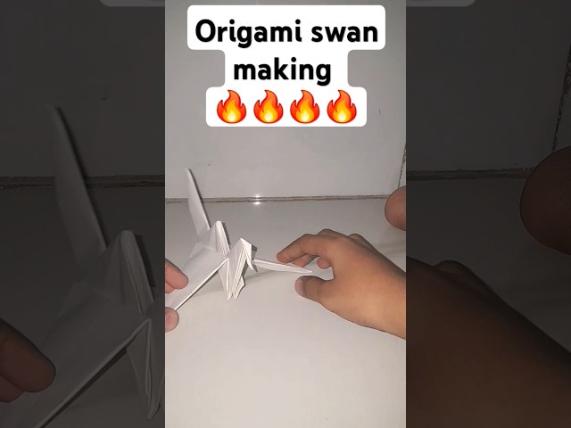 Origami swan making 🔥🔥#artandcraft #diy #papercraft #origami #swan