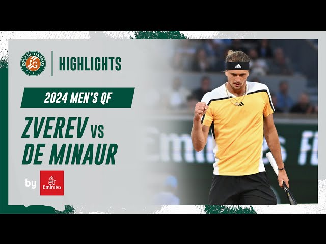 Zverev vs De Minaur Quarter-final Highlights | Roland-Garros 2024