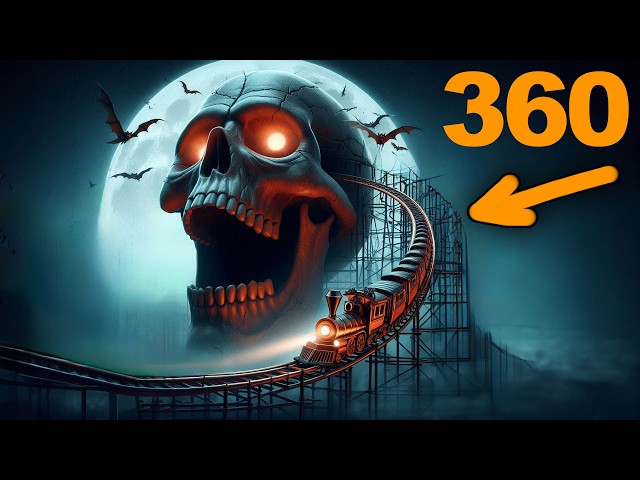 360° HALLOWEEN VR spooky rollercoaster POV HORROR 360 도 롤러코스터 탐험 ジェットコースター