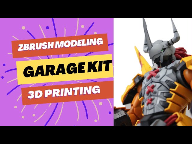 Modeling Digimon Adventure Garage Kits with Zbrush  software (from pictures to physical objects)