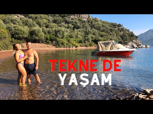 Teknede yaşam | Ada havasında tuttuğumuz balıkları yedik,zeytin topladık | 1 gece 2 gündüz kamp