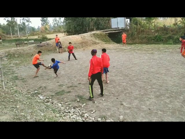 Without boots|Village kids playing football