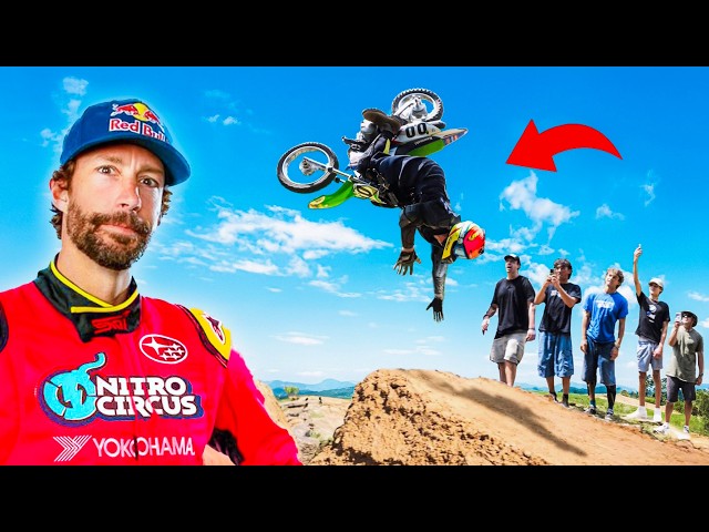 Beginners Try Backflipping Motorcycles With Travis Pastrana