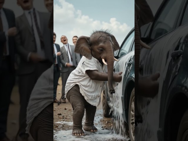 From Poverty to Success: The Baby Elephant’s Journey #cuteanimals #animals #elephant #animalworld