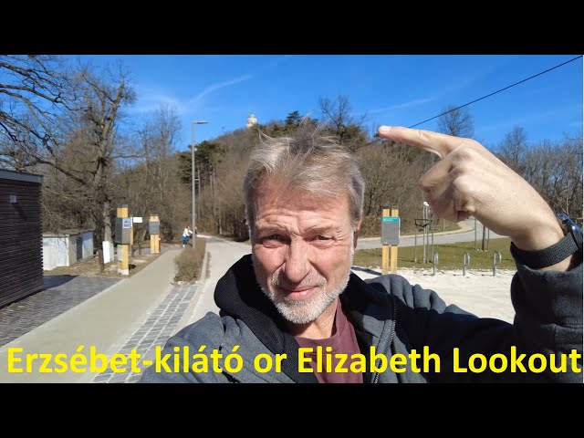 Erzsébet kilátó or Elizabeth Lookout.  Top of the Mountain!  - Budapest Hungary - ECTV