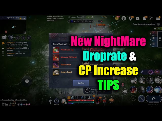 Black Desert Mobile New NightMare Droprate & CP Increase TIPS