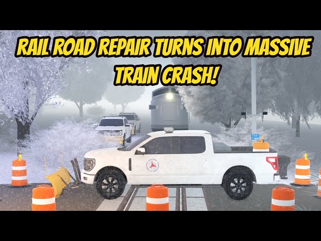 Greenville, Wisc Roblox l MASSIVE TRAIN CRASHES INTO Railroad Repair Crew - Update Roleplay