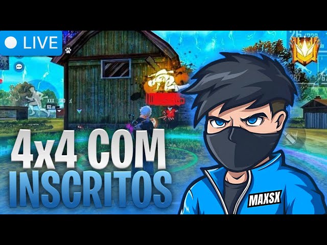 LIVE ON 🔴 FREE FIRE MOBILADOR? 🔥 4X4, CS RANKED, SALA, E RANQUEADA 💙 JOGANDO COM INSCRITOS 💙 +16 💙