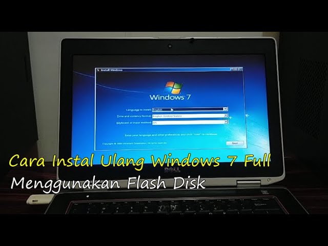 How to Reinstall Windows 7 Using FlashDisk, Dell Laptop, Latest