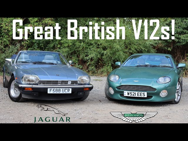 Jaguar XJS vs Aston Martin DB7 - Great British V12s (1988 XJ-S Convertible & 2000 Vantage Road Test)