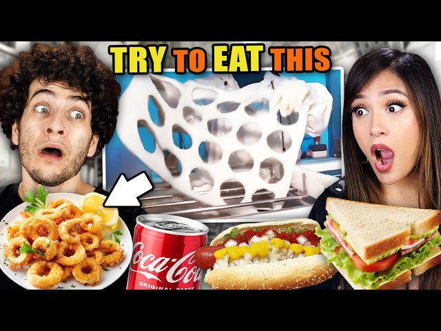 Try To Keep Eating While Watching How Its Made! (Coca-Cola, Giant Squid, Hot Dogs)