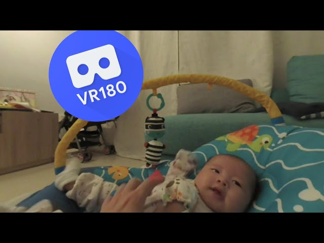 [VR180 5.7k] Baby Riley wants attention | Vuze XR 180° 3D