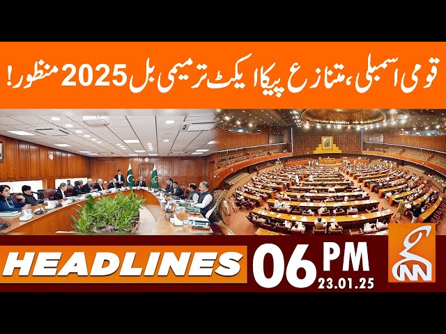 National Assembly Passes Controversial PECA Bill | News Headlines | 06 PM | 23 Jan 2025 | GNN